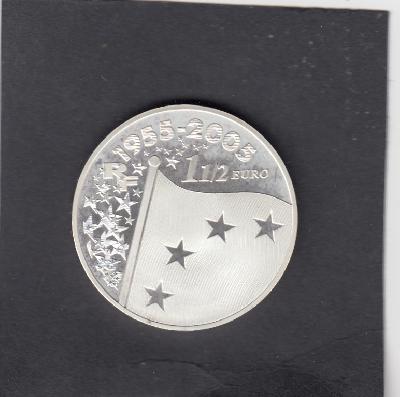 Beschrijving: 1,5 Euro 50 YEAR EUR.FLAG